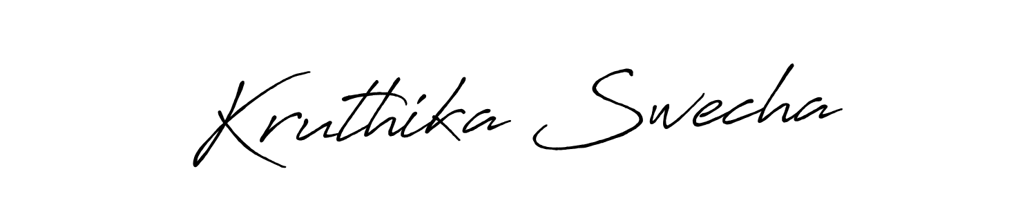 Also we have Kruthika Swecha name is the best signature style. Create professional handwritten signature collection using Antro_Vectra_Bolder autograph style. Kruthika Swecha signature style 7 images and pictures png