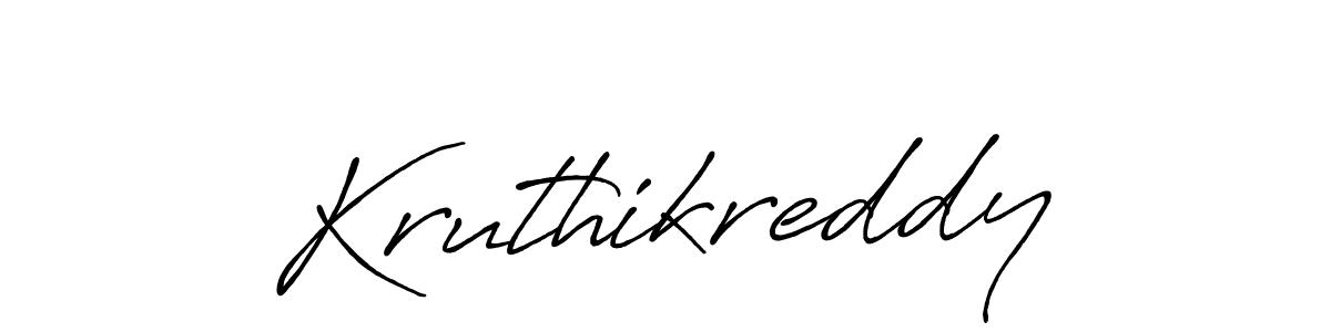 How to make Kruthikreddy name signature. Use Antro_Vectra_Bolder style for creating short signs online. This is the latest handwritten sign. Kruthikreddy signature style 7 images and pictures png