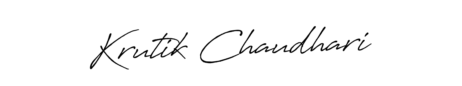 Also You can easily find your signature by using the search form. We will create Krutik Chaudhari name handwritten signature images for you free of cost using Antro_Vectra_Bolder sign style. Krutik Chaudhari signature style 7 images and pictures png