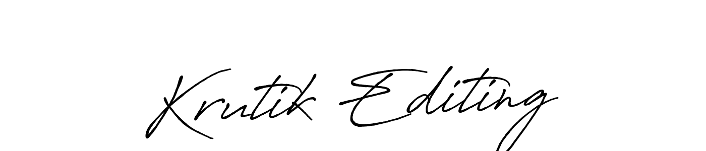 Similarly Antro_Vectra_Bolder is the best handwritten signature design. Signature creator online .You can use it as an online autograph creator for name Krutik Editing. Krutik Editing signature style 7 images and pictures png