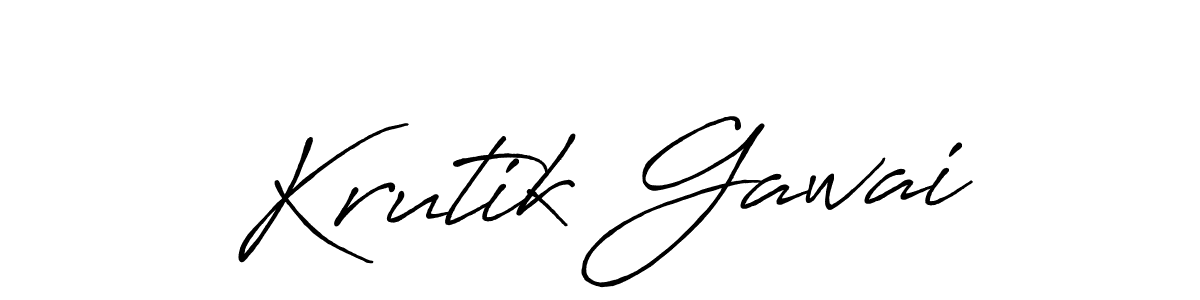 How to make Krutik Gawai signature? Antro_Vectra_Bolder is a professional autograph style. Create handwritten signature for Krutik Gawai name. Krutik Gawai signature style 7 images and pictures png