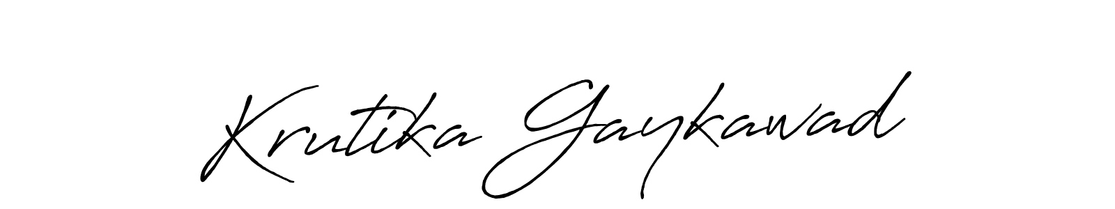 Also You can easily find your signature by using the search form. We will create Krutika Gaykawad name handwritten signature images for you free of cost using Antro_Vectra_Bolder sign style. Krutika Gaykawad signature style 7 images and pictures png
