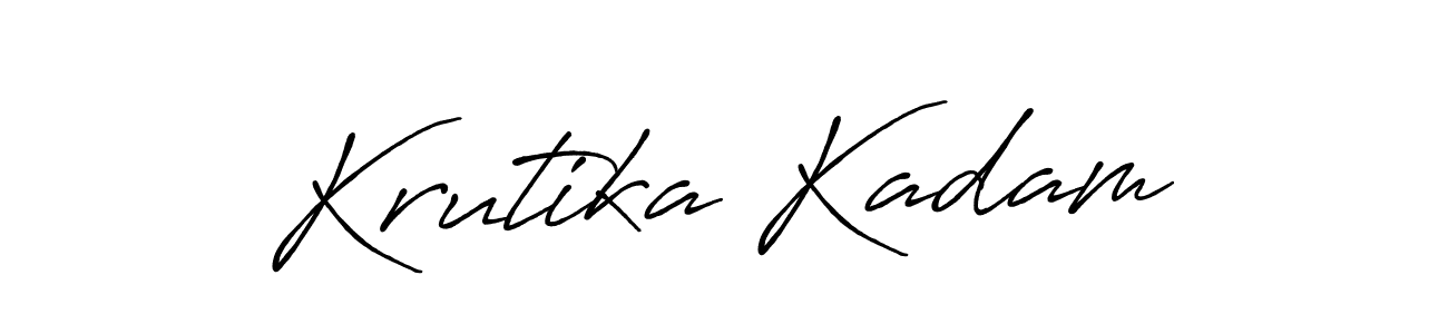 Krutika Kadam stylish signature style. Best Handwritten Sign (Antro_Vectra_Bolder) for my name. Handwritten Signature Collection Ideas for my name Krutika Kadam. Krutika Kadam signature style 7 images and pictures png