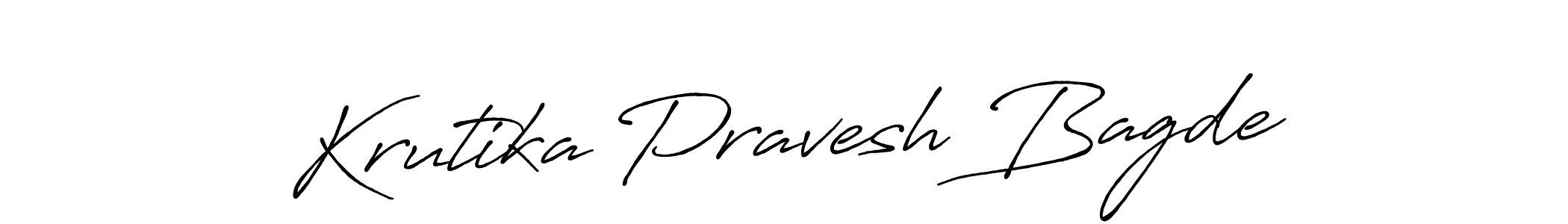 It looks lik you need a new signature style for name Krutika Pravesh Bagde. Design unique handwritten (Antro_Vectra_Bolder) signature with our free signature maker in just a few clicks. Krutika Pravesh Bagde signature style 7 images and pictures png