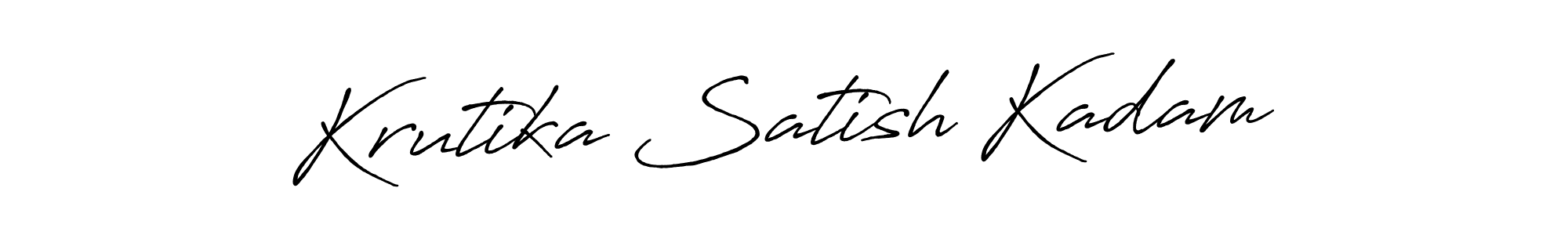 Krutika Satish Kadam stylish signature style. Best Handwritten Sign (Antro_Vectra_Bolder) for my name. Handwritten Signature Collection Ideas for my name Krutika Satish Kadam. Krutika Satish Kadam signature style 7 images and pictures png