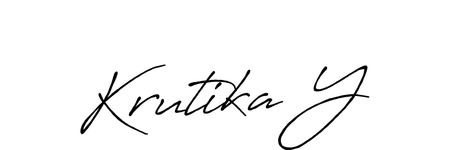 Antro_Vectra_Bolder is a professional signature style that is perfect for those who want to add a touch of class to their signature. It is also a great choice for those who want to make their signature more unique. Get Krutika Y name to fancy signature for free. Krutika Y signature style 7 images and pictures png