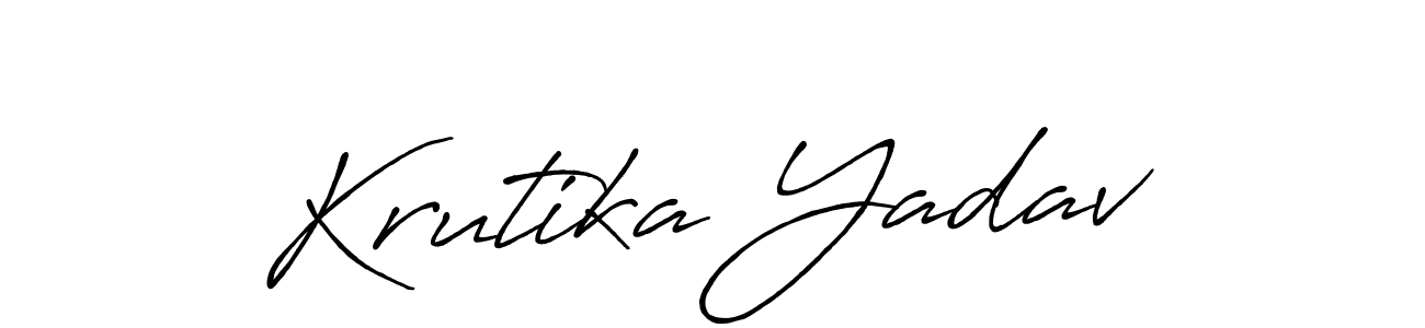 Antro_Vectra_Bolder is a professional signature style that is perfect for those who want to add a touch of class to their signature. It is also a great choice for those who want to make their signature more unique. Get Krutika Yadav name to fancy signature for free. Krutika Yadav signature style 7 images and pictures png