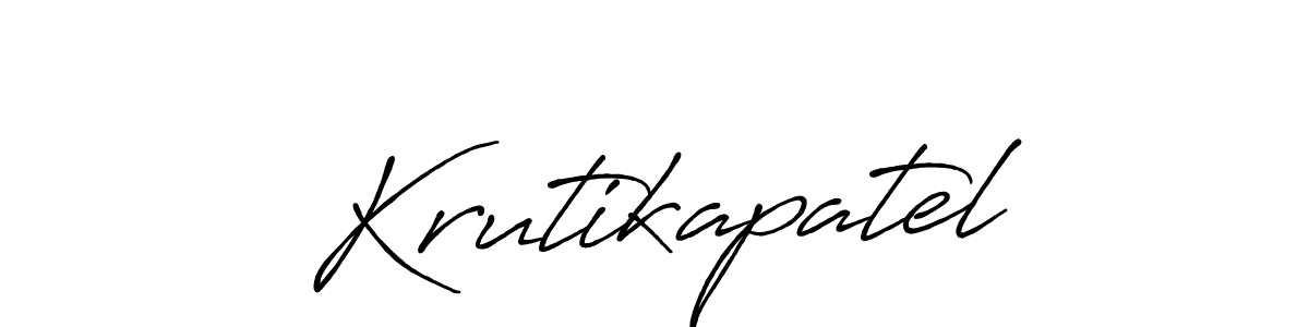 Krutikapatel stylish signature style. Best Handwritten Sign (Antro_Vectra_Bolder) for my name. Handwritten Signature Collection Ideas for my name Krutikapatel. Krutikapatel signature style 7 images and pictures png