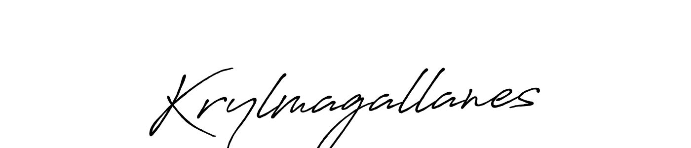 It looks lik you need a new signature style for name Krylmagallanes. Design unique handwritten (Antro_Vectra_Bolder) signature with our free signature maker in just a few clicks. Krylmagallanes signature style 7 images and pictures png