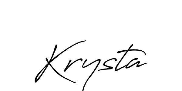 How to make Krysta signature? Antro_Vectra_Bolder is a professional autograph style. Create handwritten signature for Krysta name. Krysta signature style 7 images and pictures png