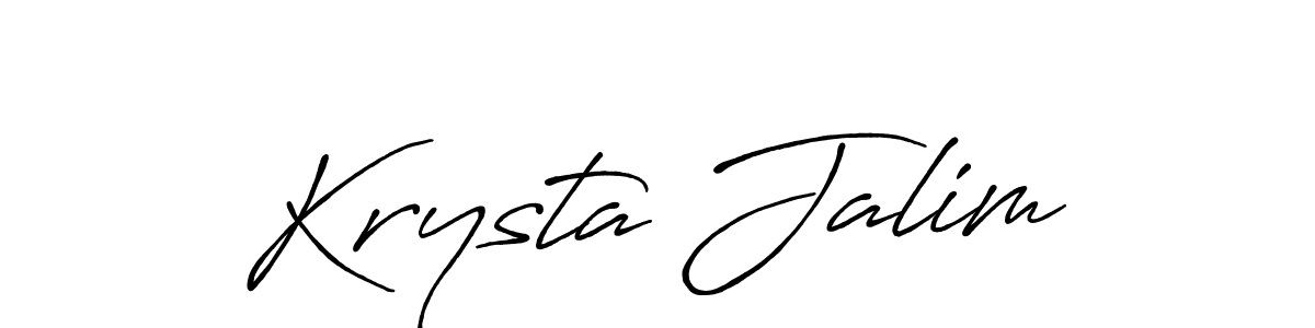 Similarly Antro_Vectra_Bolder is the best handwritten signature design. Signature creator online .You can use it as an online autograph creator for name Krysta Jalim. Krysta Jalim signature style 7 images and pictures png