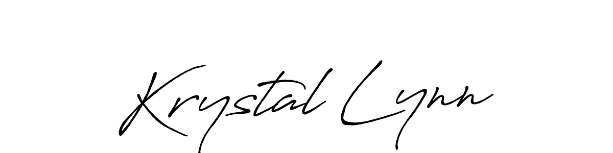 How to make Krystal Lynn name signature. Use Antro_Vectra_Bolder style for creating short signs online. This is the latest handwritten sign. Krystal Lynn signature style 7 images and pictures png