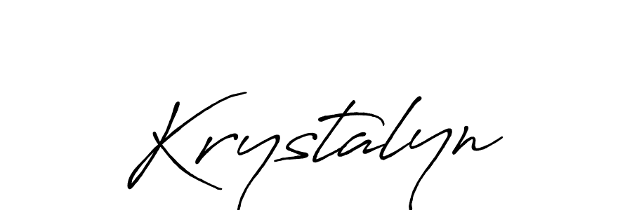 Krystalyn stylish signature style. Best Handwritten Sign (Antro_Vectra_Bolder) for my name. Handwritten Signature Collection Ideas for my name Krystalyn. Krystalyn signature style 7 images and pictures png