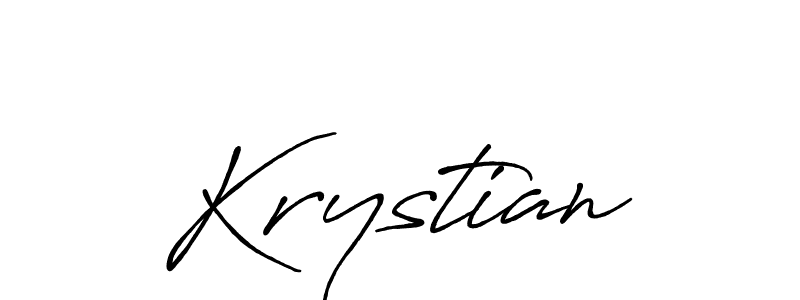 Create a beautiful signature design for name Krystian. With this signature (Antro_Vectra_Bolder) fonts, you can make a handwritten signature for free. Krystian signature style 7 images and pictures png