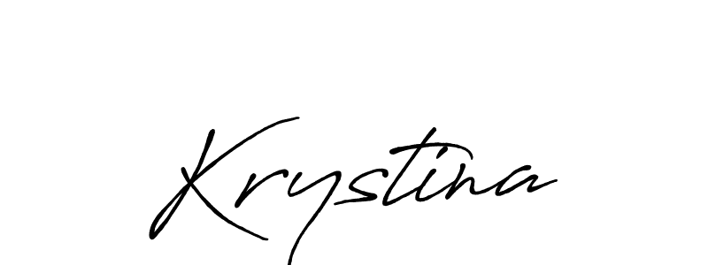 Make a beautiful signature design for name Krystina. With this signature (Antro_Vectra_Bolder) style, you can create a handwritten signature for free. Krystina signature style 7 images and pictures png