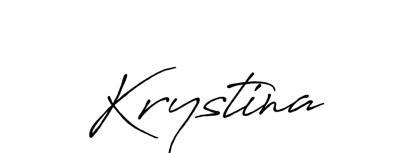 Make a beautiful signature design for name Krystina. With this signature (Antro_Vectra_Bolder) style, you can create a handwritten signature for free. Krystina signature style 7 images and pictures png