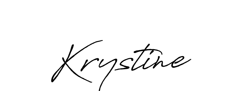 Make a beautiful signature design for name Krystine. With this signature (Antro_Vectra_Bolder) style, you can create a handwritten signature for free. Krystine signature style 7 images and pictures png