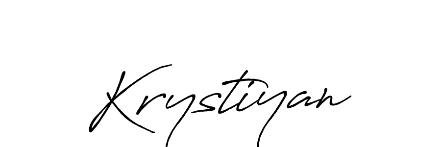 Also we have Krystiyan name is the best signature style. Create professional handwritten signature collection using Antro_Vectra_Bolder autograph style. Krystiyan signature style 7 images and pictures png