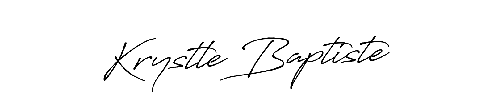 Design your own signature with our free online signature maker. With this signature software, you can create a handwritten (Antro_Vectra_Bolder) signature for name Krystle Baptiste. Krystle Baptiste signature style 7 images and pictures png