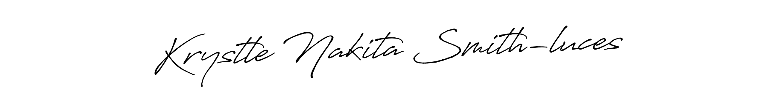 Design your own signature with our free online signature maker. With this signature software, you can create a handwritten (Antro_Vectra_Bolder) signature for name Krystle Nakita Smith-luces. Krystle Nakita Smith-luces signature style 7 images and pictures png