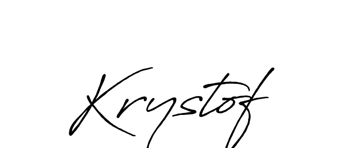 Create a beautiful signature design for name Krystof. With this signature (Antro_Vectra_Bolder) fonts, you can make a handwritten signature for free. Krystof signature style 7 images and pictures png