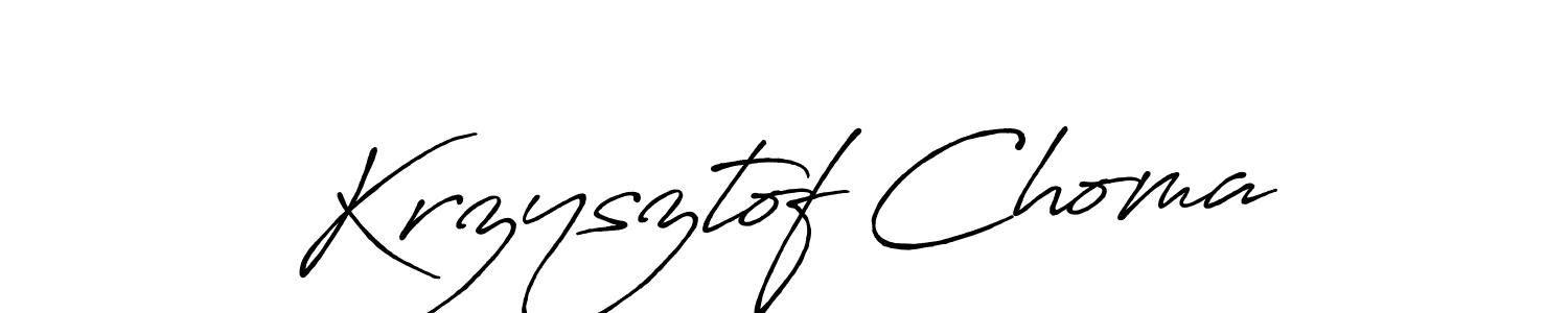 How to make Krzysztof Choma name signature. Use Antro_Vectra_Bolder style for creating short signs online. This is the latest handwritten sign. Krzysztof Choma signature style 7 images and pictures png