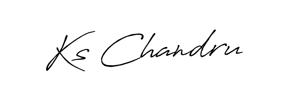 Use a signature maker to create a handwritten signature online. With this signature software, you can design (Antro_Vectra_Bolder) your own signature for name Ks Chandru. Ks Chandru signature style 7 images and pictures png