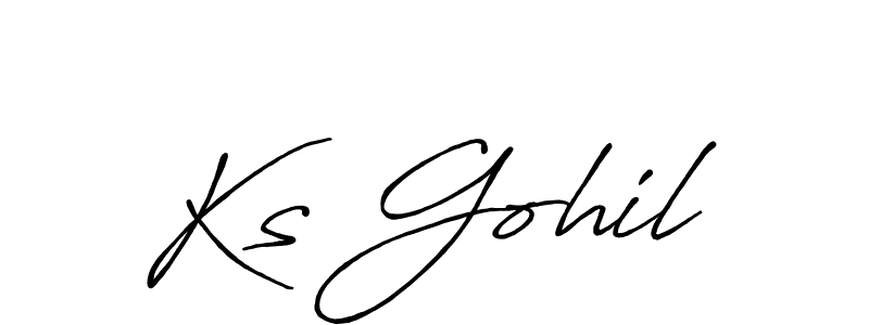 This is the best signature style for the Ks Gohil name. Also you like these signature font (Antro_Vectra_Bolder). Mix name signature. Ks Gohil signature style 7 images and pictures png