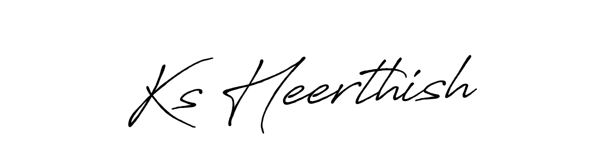 Also You can easily find your signature by using the search form. We will create Ks Heerthish name handwritten signature images for you free of cost using Antro_Vectra_Bolder sign style. Ks Heerthish signature style 7 images and pictures png