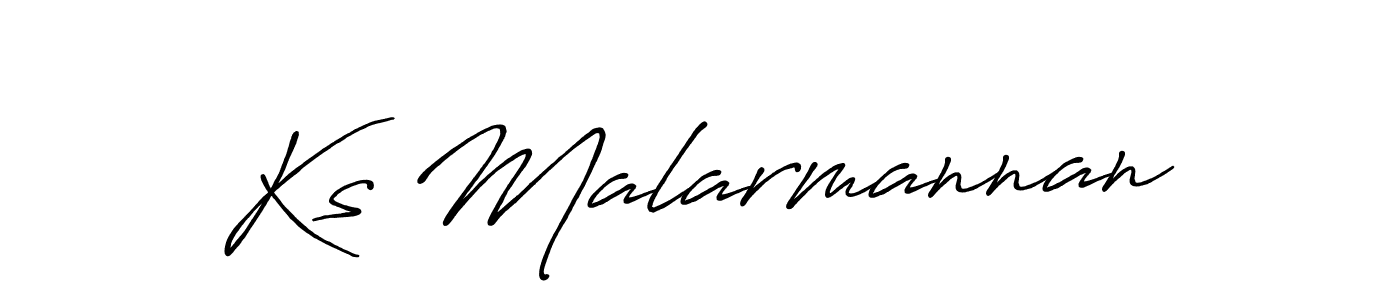 Make a beautiful signature design for name Ks Malarmannan. With this signature (Antro_Vectra_Bolder) style, you can create a handwritten signature for free. Ks Malarmannan signature style 7 images and pictures png