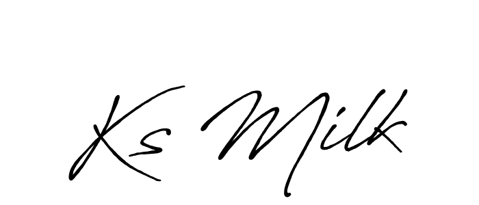 It looks lik you need a new signature style for name Ks Milk. Design unique handwritten (Antro_Vectra_Bolder) signature with our free signature maker in just a few clicks. Ks Milk signature style 7 images and pictures png