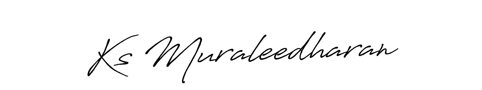 Antro_Vectra_Bolder is a professional signature style that is perfect for those who want to add a touch of class to their signature. It is also a great choice for those who want to make their signature more unique. Get Ks Muraleedharan name to fancy signature for free. Ks Muraleedharan signature style 7 images and pictures png