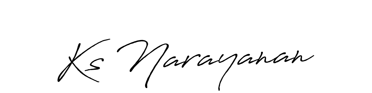 It looks lik you need a new signature style for name Ks Narayanan. Design unique handwritten (Antro_Vectra_Bolder) signature with our free signature maker in just a few clicks. Ks Narayanan signature style 7 images and pictures png