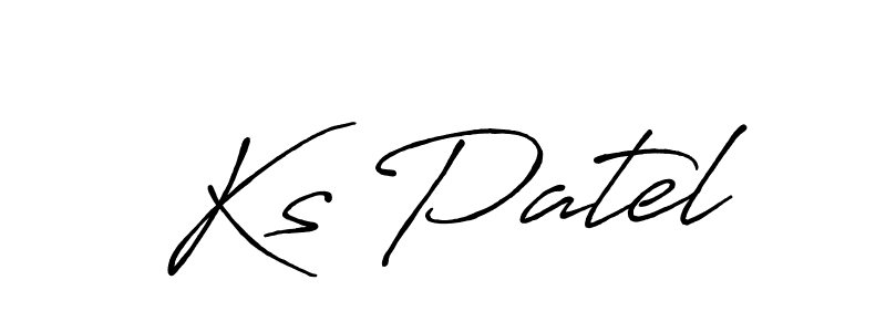 Also You can easily find your signature by using the search form. We will create Ks Patel name handwritten signature images for you free of cost using Antro_Vectra_Bolder sign style. Ks Patel signature style 7 images and pictures png