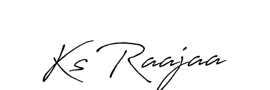 Make a beautiful signature design for name Ks Raajaa. With this signature (Antro_Vectra_Bolder) style, you can create a handwritten signature for free. Ks Raajaa signature style 7 images and pictures png