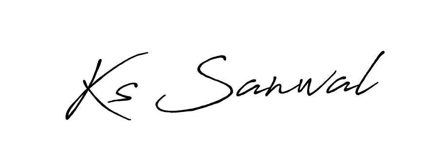 The best way (Antro_Vectra_Bolder) to make a short signature is to pick only two or three words in your name. The name Ks Sanwal include a total of six letters. For converting this name. Ks Sanwal signature style 7 images and pictures png