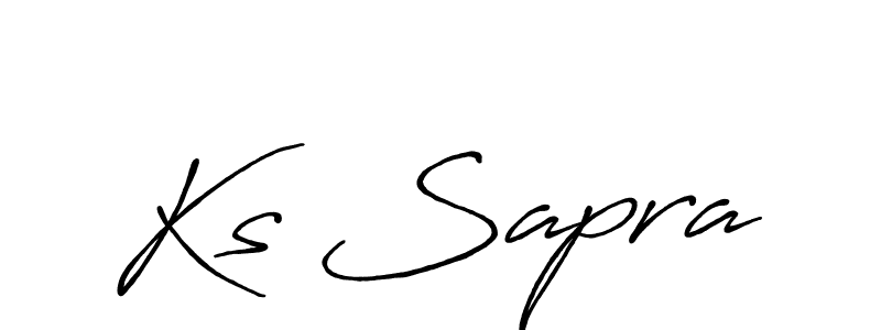 The best way (Antro_Vectra_Bolder) to make a short signature is to pick only two or three words in your name. The name Ks Sapra include a total of six letters. For converting this name. Ks Sapra signature style 7 images and pictures png