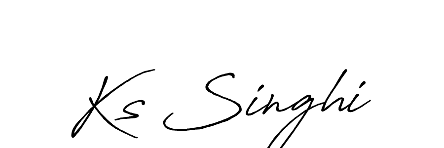 Ks Singhi stylish signature style. Best Handwritten Sign (Antro_Vectra_Bolder) for my name. Handwritten Signature Collection Ideas for my name Ks Singhi. Ks Singhi signature style 7 images and pictures png