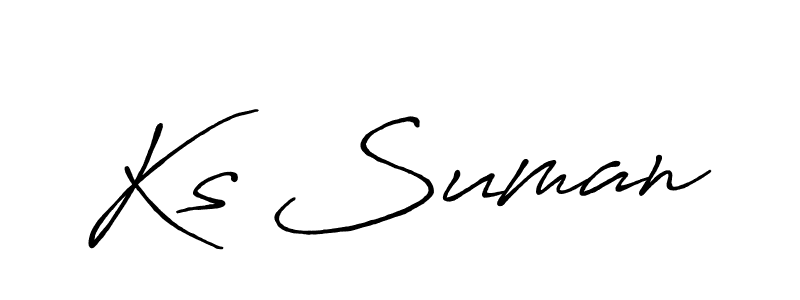 if you are searching for the best signature style for your name Ks Suman. so please give up your signature search. here we have designed multiple signature styles  using Antro_Vectra_Bolder. Ks Suman signature style 7 images and pictures png