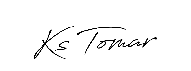 How to make Ks Tomar name signature. Use Antro_Vectra_Bolder style for creating short signs online. This is the latest handwritten sign. Ks Tomar signature style 7 images and pictures png