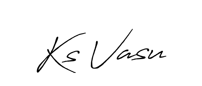 Also we have Ks Vasu name is the best signature style. Create professional handwritten signature collection using Antro_Vectra_Bolder autograph style. Ks Vasu signature style 7 images and pictures png