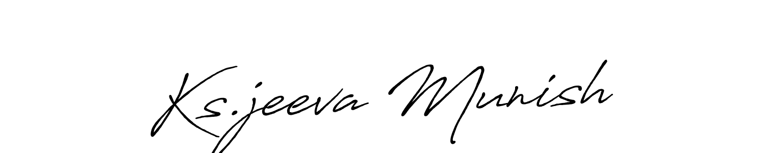 Design your own signature with our free online signature maker. With this signature software, you can create a handwritten (Antro_Vectra_Bolder) signature for name Ks.jeeva Munish. Ks.jeeva Munish signature style 7 images and pictures png