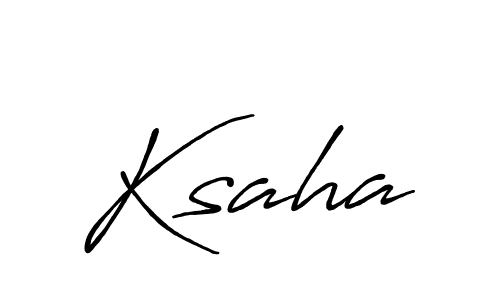 if you are searching for the best signature style for your name Ksaha. so please give up your signature search. here we have designed multiple signature styles  using Antro_Vectra_Bolder. Ksaha signature style 7 images and pictures png