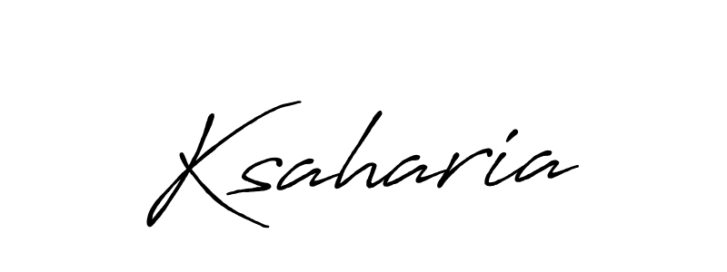 Create a beautiful signature design for name Ksaharia. With this signature (Antro_Vectra_Bolder) fonts, you can make a handwritten signature for free. Ksaharia signature style 7 images and pictures png