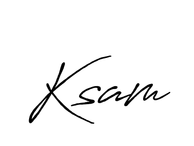 How to make Ksam name signature. Use Antro_Vectra_Bolder style for creating short signs online. This is the latest handwritten sign. Ksam signature style 7 images and pictures png