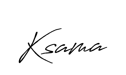 Make a beautiful signature design for name Ksama. With this signature (Antro_Vectra_Bolder) style, you can create a handwritten signature for free. Ksama signature style 7 images and pictures png