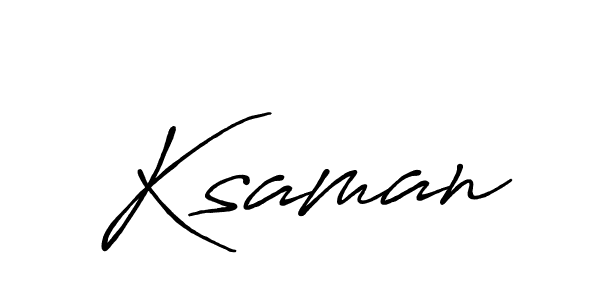 How to make Ksaman name signature. Use Antro_Vectra_Bolder style for creating short signs online. This is the latest handwritten sign. Ksaman signature style 7 images and pictures png