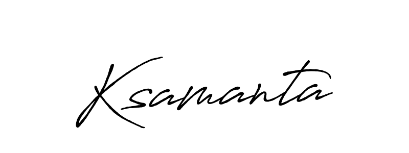 How to make Ksamanta signature? Antro_Vectra_Bolder is a professional autograph style. Create handwritten signature for Ksamanta name. Ksamanta signature style 7 images and pictures png