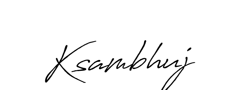 Create a beautiful signature design for name Ksambhuj. With this signature (Antro_Vectra_Bolder) fonts, you can make a handwritten signature for free. Ksambhuj signature style 7 images and pictures png