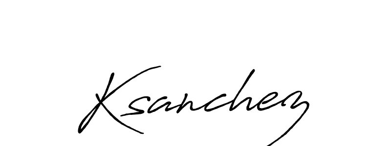 Design your own signature with our free online signature maker. With this signature software, you can create a handwritten (Antro_Vectra_Bolder) signature for name Ksanchez. Ksanchez signature style 7 images and pictures png